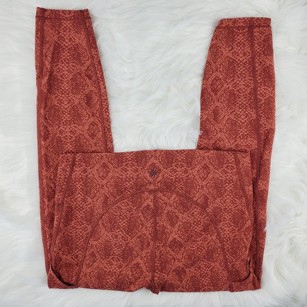 NWOT Athleta Red Ultimate Snake 7/8 Leggings - Picture 7 of 9